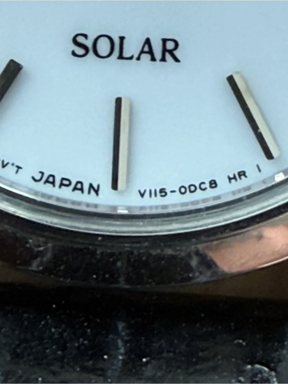 Seiko Solar Ladies Watch White Round Dial Black Leather Strap Stainless Case